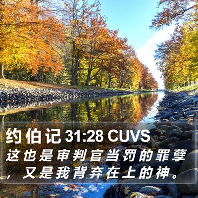 约 伯 记 31:28 CUVS Bible Verse Image