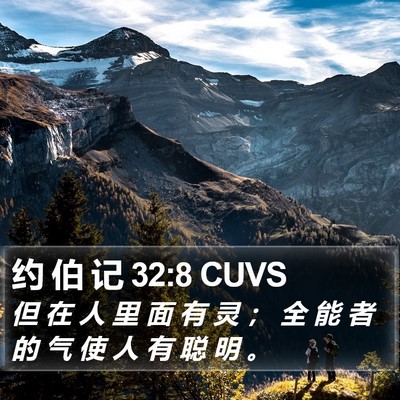 约 伯 记 32:8 CUVS Bible Verse Image