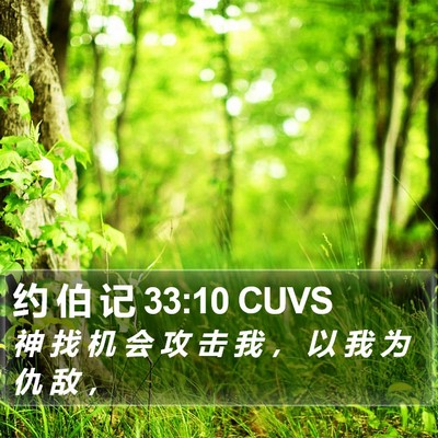 约 伯 记 33:10 CUVS Bible Verse Image