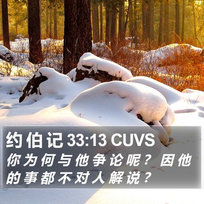 约 伯 记 33:13 CUVS Bible Verse Image