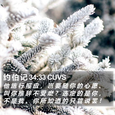 约 伯 记 34:33 CUVS Bible Verse Image