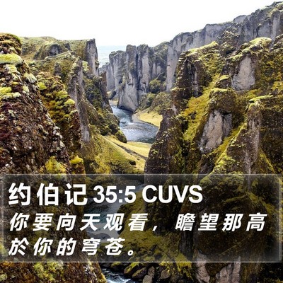 约 伯 记 35:5 CUVS Bible Verse Image