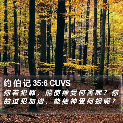 约 伯 记 35:6 CUVS Bible Verse Image