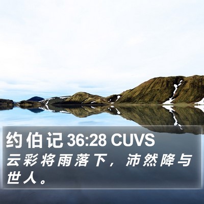 约 伯 记 36:28 CUVS Bible Verse Image