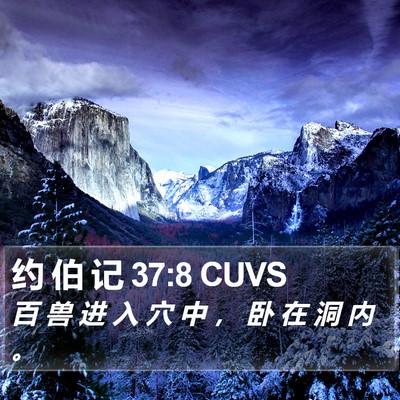 约 伯 记 37:8 CUVS Bible Verse Image