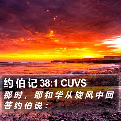 约 伯 记 38:1 CUVS Bible Verse Image