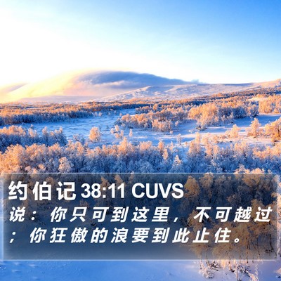 约 伯 记 38:11 CUVS Bible Verse Image