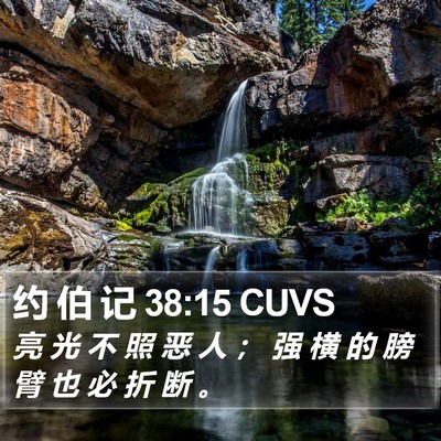 约 伯 记 38:15 CUVS Bible Verse Image