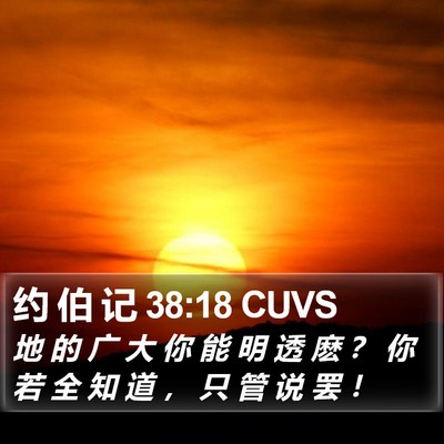 约 伯 记 38:18 CUVS Bible Verse Image