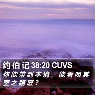 约 伯 记 38:20 CUVS Bible Verse Image