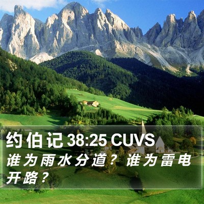 约 伯 记 38:25 CUVS Bible Verse Image