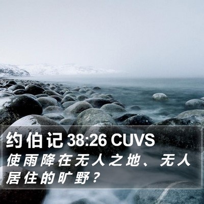 约 伯 记 38:26 CUVS Bible Verse Image