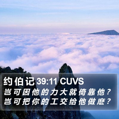 约 伯 记 39:11 CUVS Bible Verse Image
