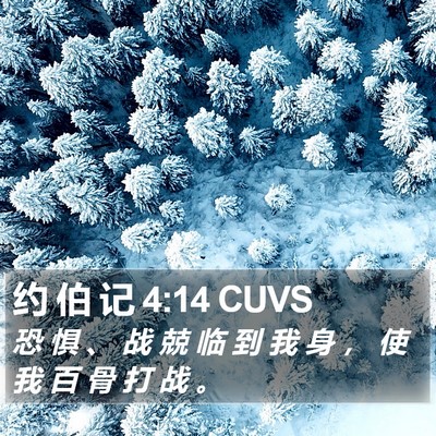 约 伯 记 4:14 CUVS Bible Verse Image