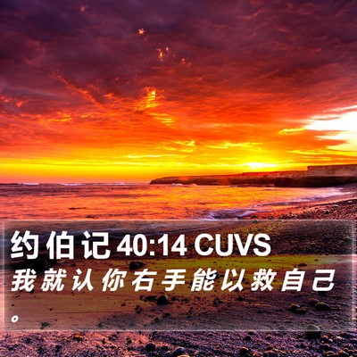 约 伯 记 40:14 CUVS Bible Verse Image