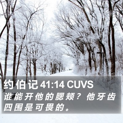 约 伯 记 41:14 CUVS Bible Verse Image