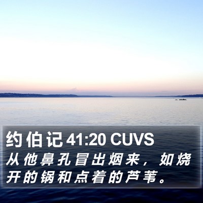 约 伯 记 41:20 CUVS Bible Verse Image