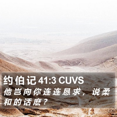 约 伯 记 41:3 CUVS Bible Verse Image