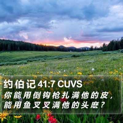 约 伯 记 41:7 CUVS Bible Verse Image