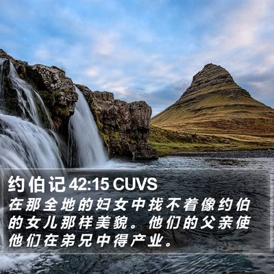 约 伯 记 42:15 CUVS Bible Verse Image