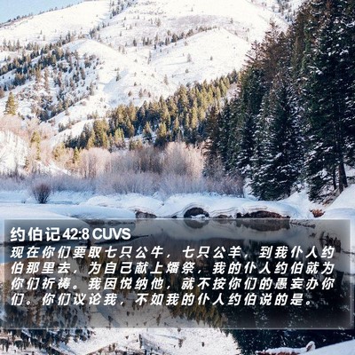 约 伯 记 42:8 CUVS Bible Verse Image