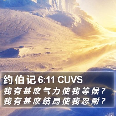 约 伯 记 6:11 CUVS Bible Verse Image