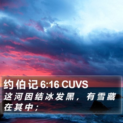 约 伯 记 6:16 CUVS Bible Verse Image
