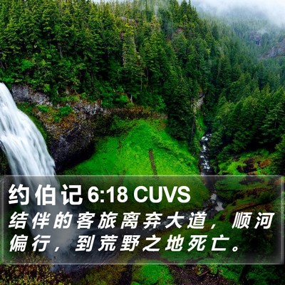 约 伯 记 6:18 CUVS Bible Verse Image