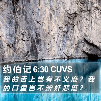 约 伯 记 6:30 CUVS Bible Verse Image