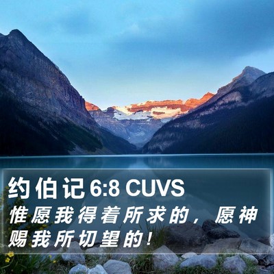 约 伯 记 6:8 CUVS Bible Verse Image