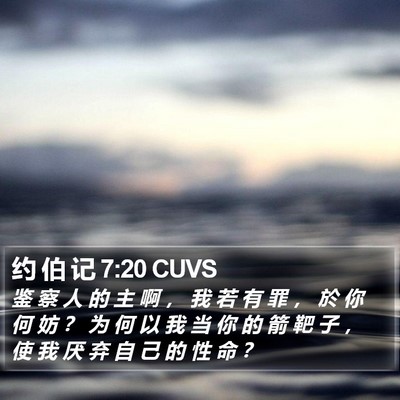 约 伯 记 7:20 CUVS Bible Verse Image