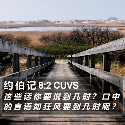 约 伯 记 8:2 CUVS Bible Verse Image