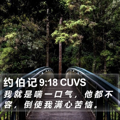 约 伯 记 9:18 CUVS Bible Verse Image