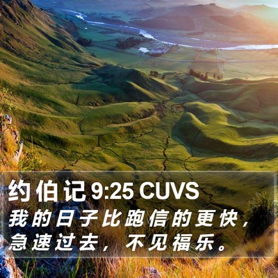 约 伯 记 9:25 CUVS Bible Verse Image