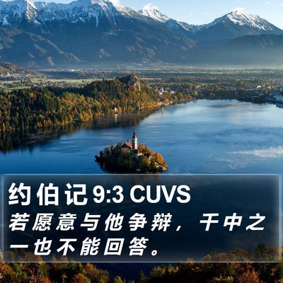 约 伯 记 9:3 CUVS Bible Verse Image