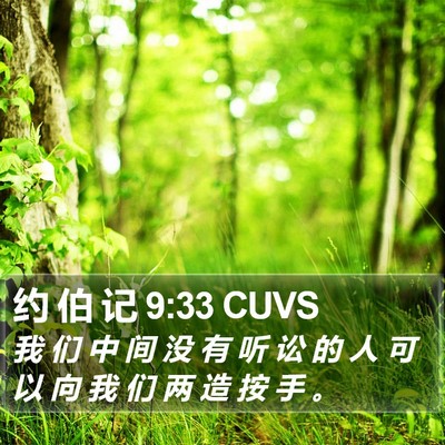 约 伯 记 9:33 CUVS Bible Verse Image