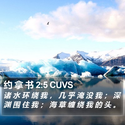 约 拿 书 2:5 CUVS Bible Verse Image