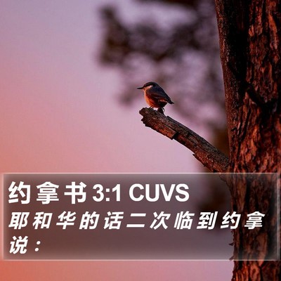 约 拿 书 3:1 CUVS Bible Verse Image