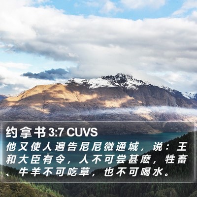 约 拿 书 3:7 CUVS Bible Verse Image