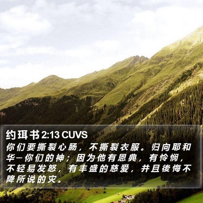 约 珥 书 2:13 CUVS Bible Verse Image