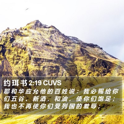 约 珥 书 2:19 CUVS Bible Verse Image