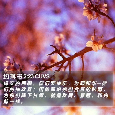 约 珥 书 2:23 CUVS Bible Verse Image