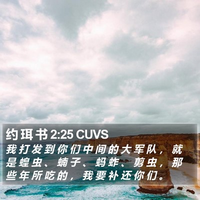 约 珥 书 2:25 CUVS Bible Verse Image