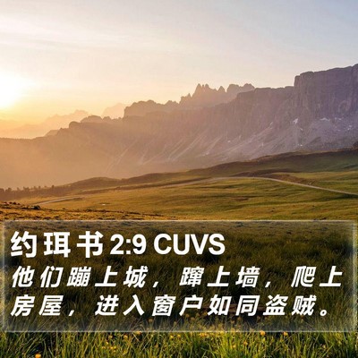 约 珥 书 2:9 CUVS Bible Verse Image