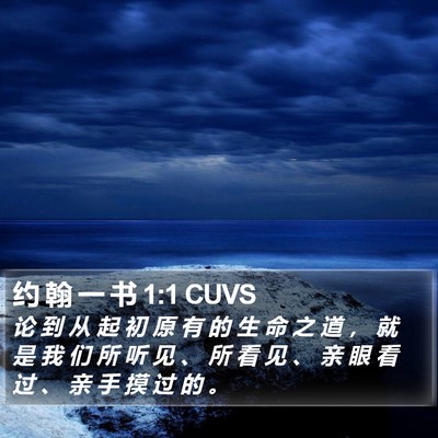 约 翰 一 书 1:1 CUVS Bible Verse Image
