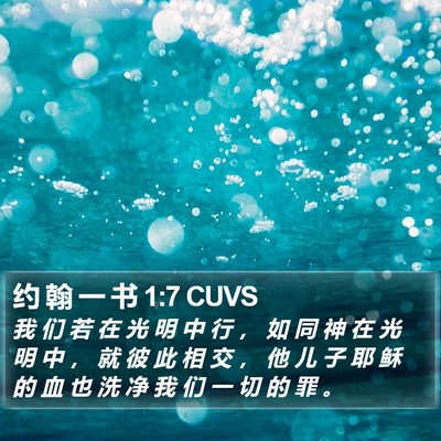 约 翰 一 书 1:7 CUVS Bible Verse Image