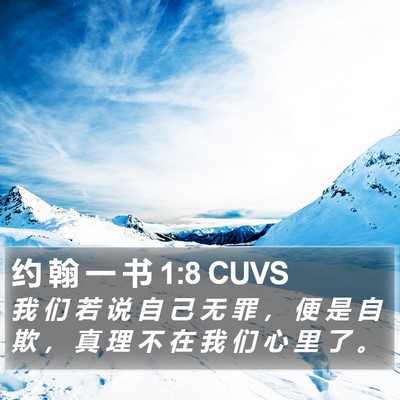 约 翰 一 书 1:8 CUVS Bible Verse Image