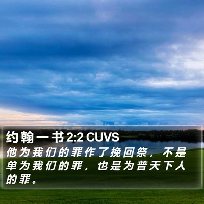 约 翰 一 书 2:2 CUVS Bible Verse Image