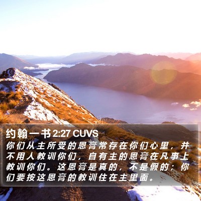 约 翰 一 书 2:27 CUVS Bible Verse Image