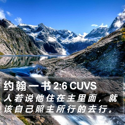 约 翰 一 书 2:6 CUVS Bible Verse Image